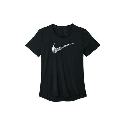 Swoosh Run Quick-Dry Short Sleeve T-Shirt Women Tops Black DM7778-010