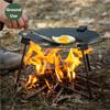 Outdoor BBQ Dreieckige Halterung Multifunktionale Abnehmbare Grill Topfablage Tragbar Verstellbar mit Kette Outdoor Camping Zubehör