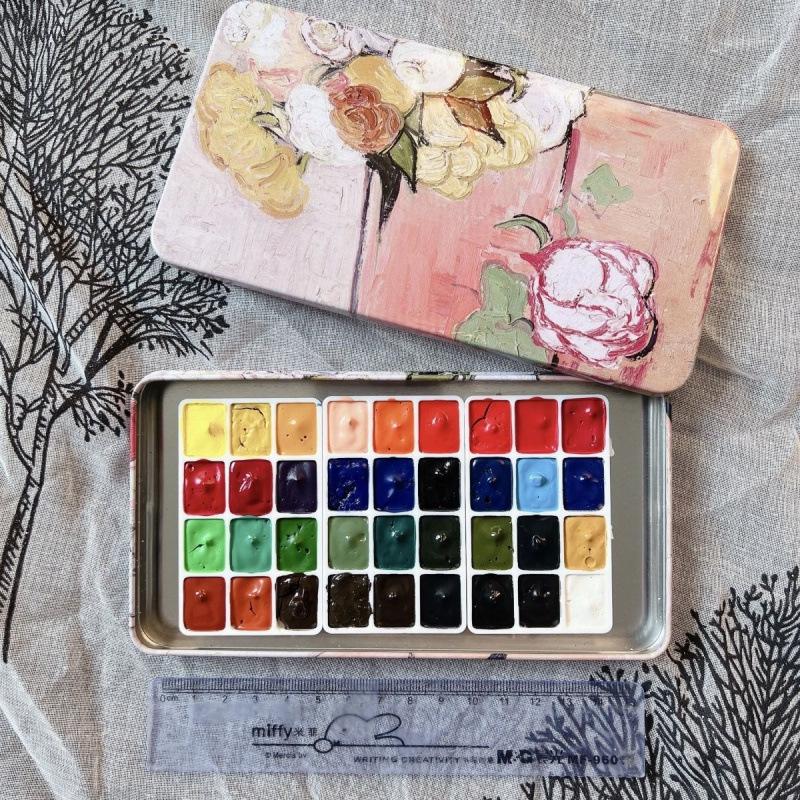 Portable Watercolor Paint Set for Art & Nail Art - Free Shipping