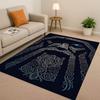 Classic Nordic Viking Totem Vegvisir Rune Valhalla Valknut Living Room Non-Slip Area Rug Carpet for Bedroom Sofa,Home Doormat
