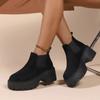 Classic Suede Short Boots 2024 New Women's Rear Zipper Fashion Boots Thick Sole Anti Slip Short Boots Zapatos De Mujer Trafza
