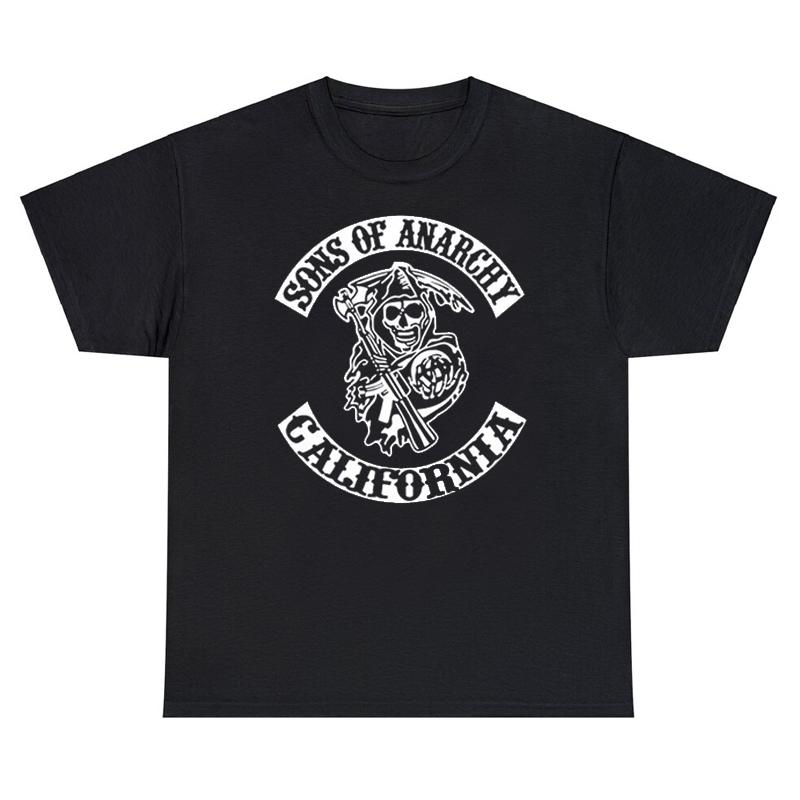 Sons of Anarchy SAMCRO Print T-shirt Men Casual Trend Hip Hop Oversized Short Sleeve Tee Summer Cotton T Shirts Clothes Tops