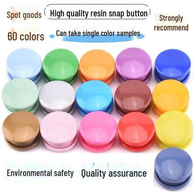 60-Color Eco-Friendly Plastic Snap Button Set for Baby Clothes and Bibs