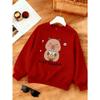 Kids Sweatshirt Crewneck Sweatshirt , Fashionable  Sweatshirt with Capybara Milk Tea Cartoon Print, Kids' Fashion Casual Wear