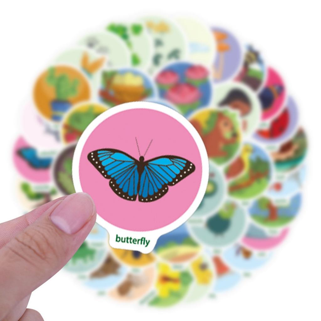 50pcs Suitcase Stickers Waterproof Stickers Scooter Computer Tablet Cartoon Decoration