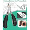 Toenail Clippers For Thick Nails And Ingrown Nails For Seniors - Stainless Steel Soft Grip Nail Clippers With Nail File
