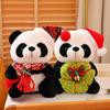 Cute Christmas Panda Plush Doll: Big Panda Hug Pillow Mascot