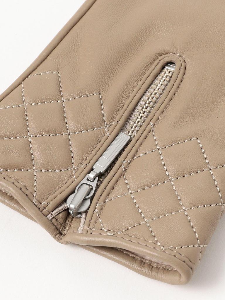 Ray Beams Women's Leather Gloves, 2025AW, Beige Free