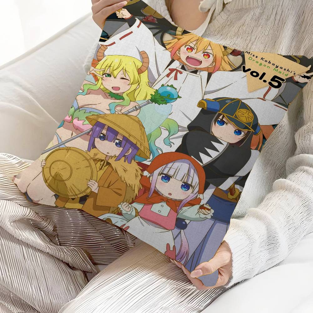 Miss Kobayashis Dragon Maid Cm Cushion Cover Pillow Cover Decor Pillowcase Home Pillowcase for Couch Pillow