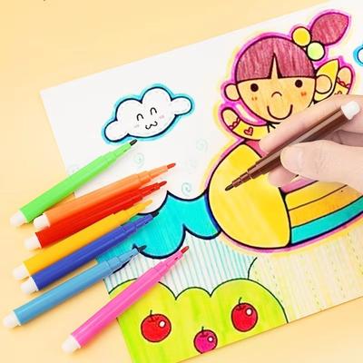 12/24pack Watercolor Markers Mini 6-Color Pens Graffiti Painting Student Supplies Canvas Painting Paper DIY Drawing Props TMZ