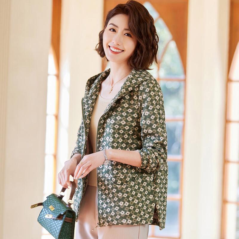 

Женское клетчатое пальто с капюшоном на осень/зиму 3XL