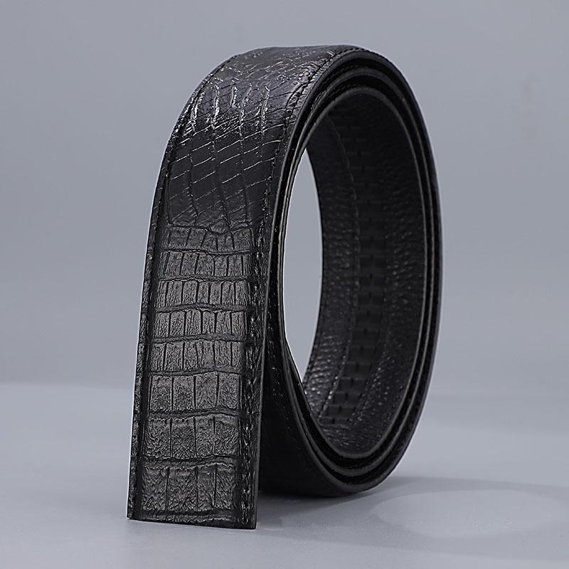 First Layer Cowhide Automatic Belt Men'S Business Crocodile Pattern Dragon Green Belt Wide Waist Seal