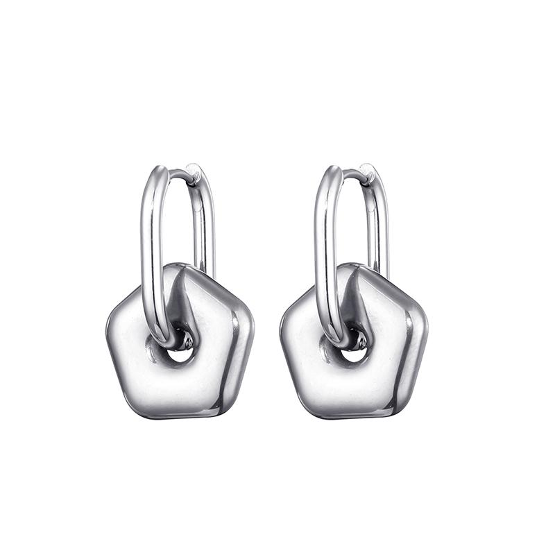Classic Stainless Steel Heart Star Hoop Earrings For Women Punk Hip Hop Gold Silver Color Y2K Jewelry Female Earrings Oorbellen