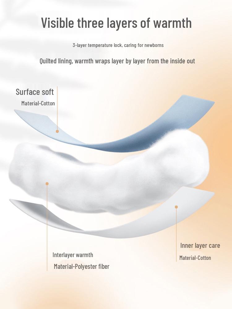 Jingqi Kids' Quilted Cotton Underwear Set - Warm Autumn/Winter Pants & Top for Boys and Girls