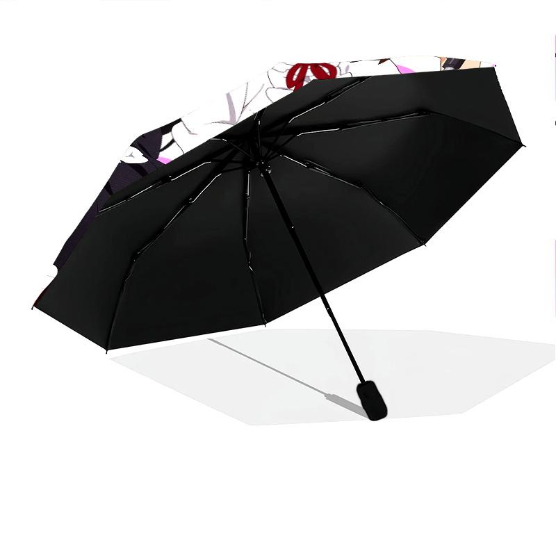 Maid Pattern, Automatic Folding Umbrella, Portable and Foldable Design, 8 Ribs, a Christmas or Birthday Gift.