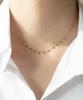 Alleun Silver 925 Chain Gemstone Choker Silk Mini Silver Necklace