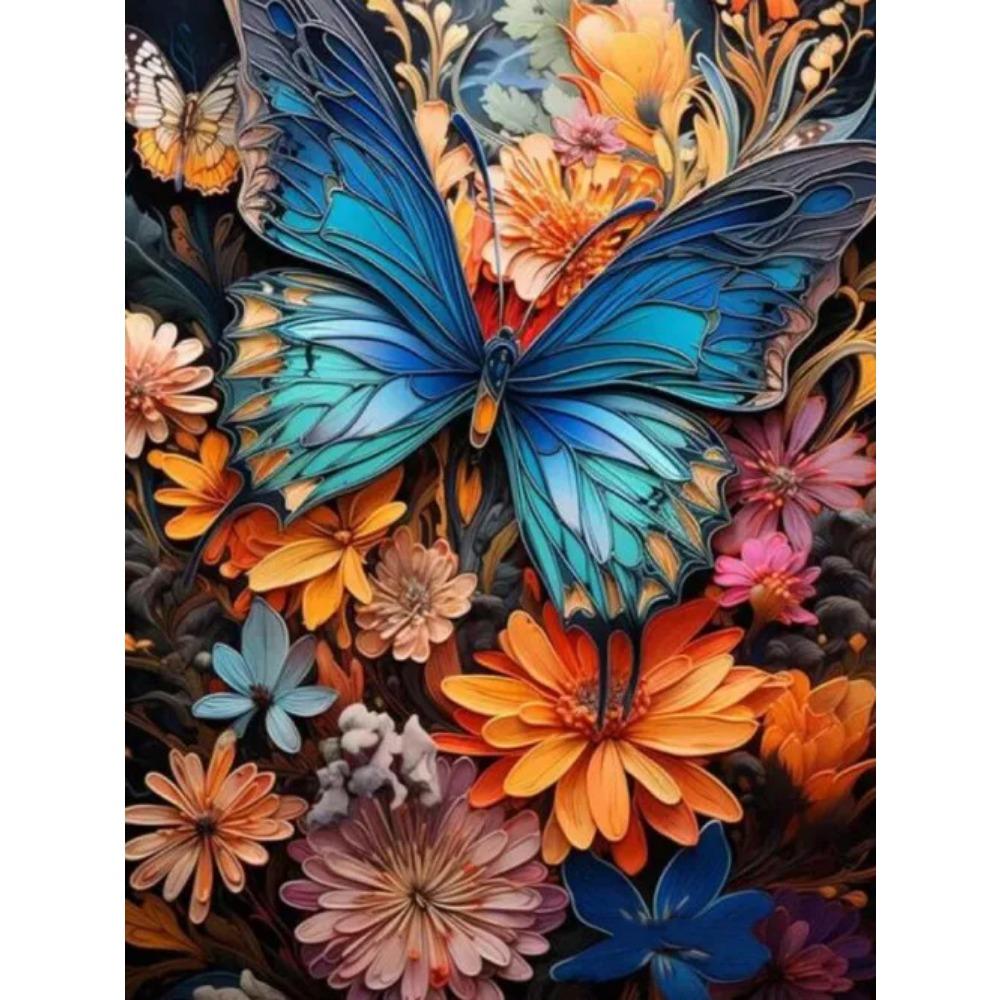 Diamantová malba Full Drill Labuť Slon Kulatý Diamantový obraz Ruční výroba Krásná motýlí květina Vlastní diamantová mozaiková malba Domácí dekorace