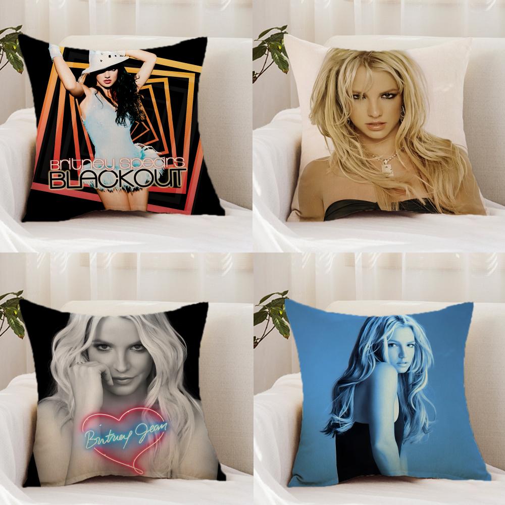 B-Britney J-Jean Cushion Cover Premium Comfort Reversible Pillow Cover - Dual - Use Design for Home & Car