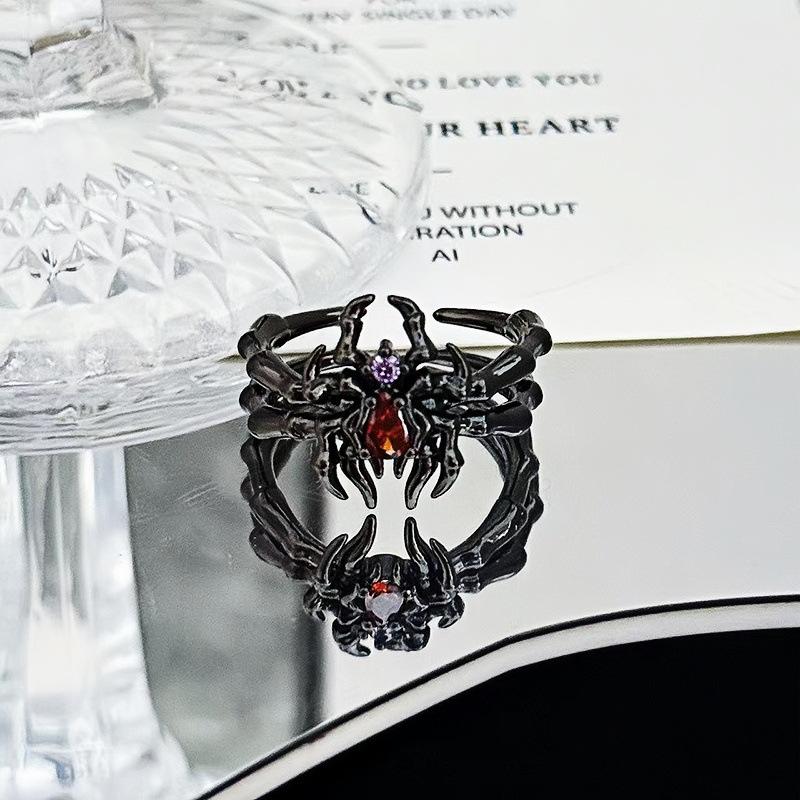 Halloween Themen Dunkle Atmosphäre Geist Spinne Persönlichkeitsring Geschlechtslos Punk Nische Trendiger Cooler Ring