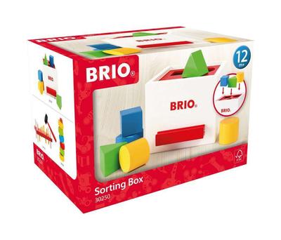 BRIO Shape Matching Box 30250 Wooden Toys from 1 Year Old Wooden Toys (White)