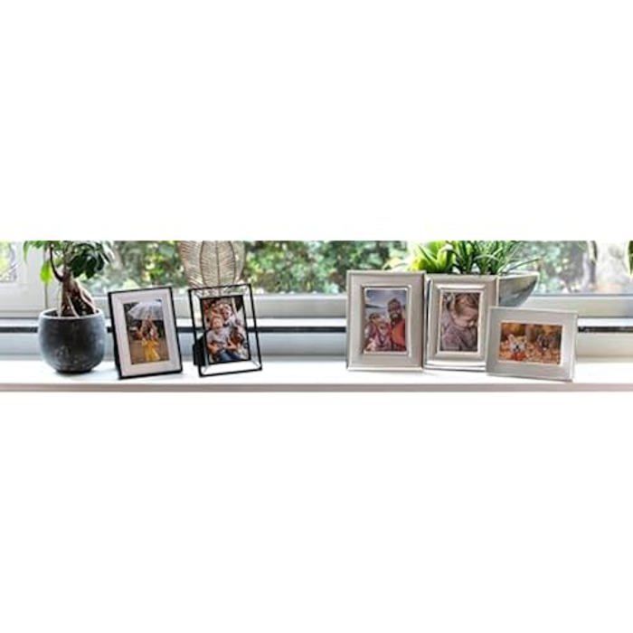 Cadre photo - ZILVERSTAD - Triple 10x15 cm - Noir mat - 3 passepartouts - Design contemporain