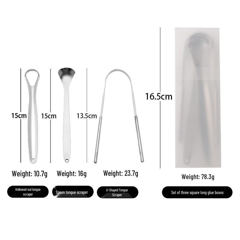 Stainless Steel U-shaped Tongue Scraper for Oral Hygiene & Daily Use