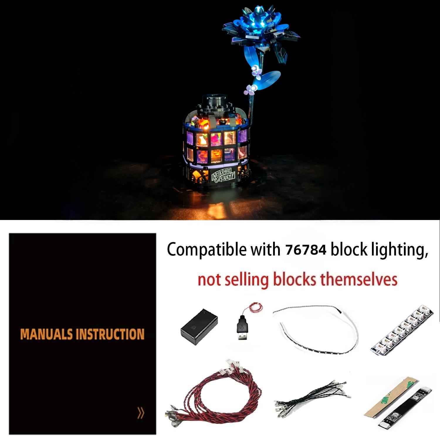 LYBMTWF LED Lighting Kit Compatible with Lego 76784 Black Dahlia Flower (NOT Include The Model Bricks) Normal version