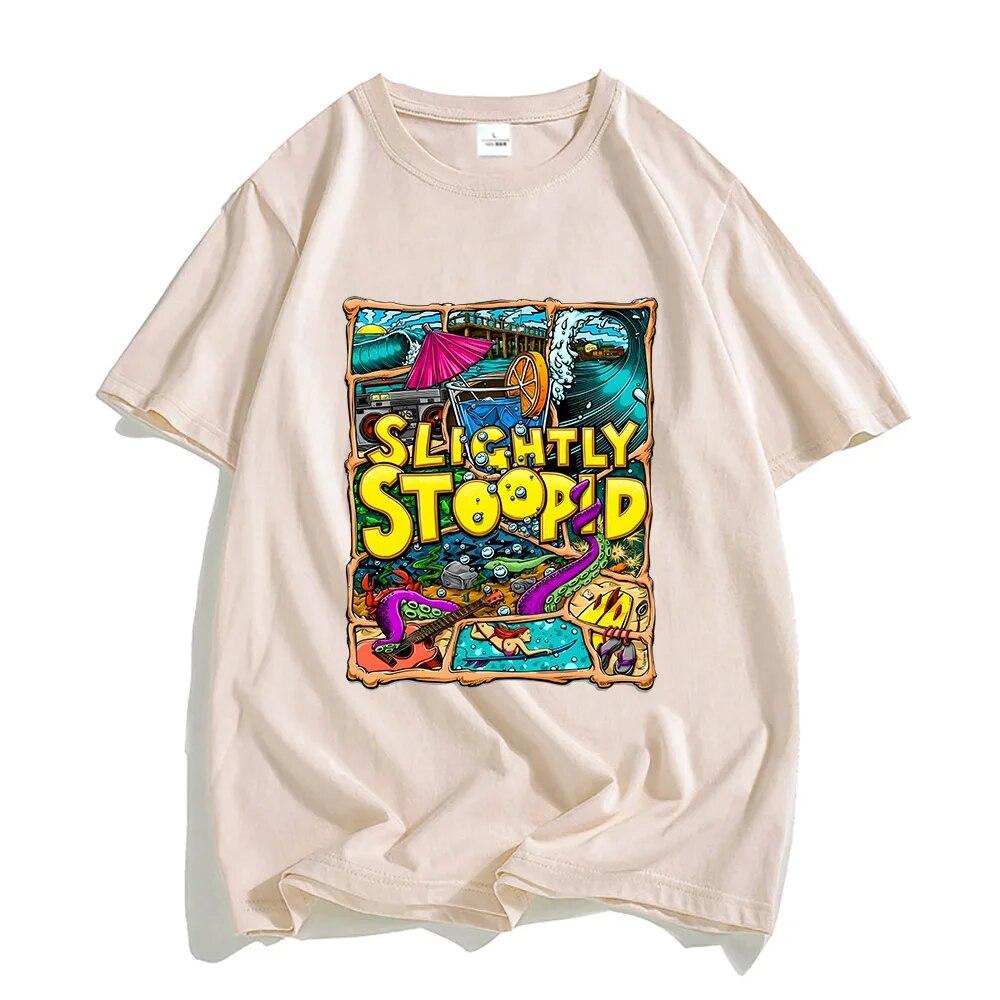 

Футболки Music Slightly Stoopid Band, модные футболки унисекс в стиле панк, хип-хоп, футболки из 100% хлопка в стиле Харадзюку, Four Seasons Unisexga, с графикой, СВОБОДНЫЕ