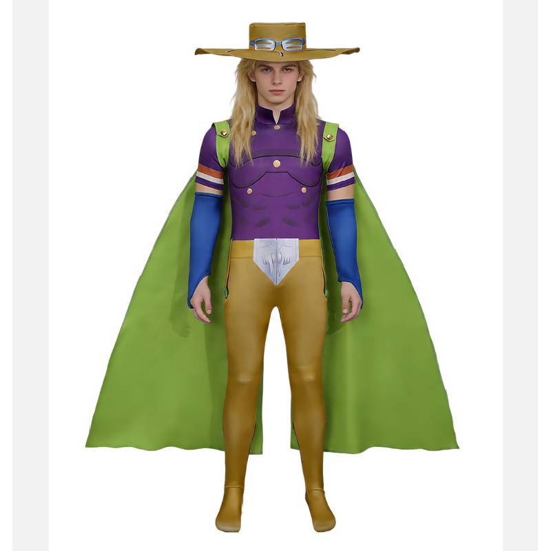 Jojos Bizarre Adventure Jonathan Joestar Cosplay Costume With Printed Fabric For Halloween Party