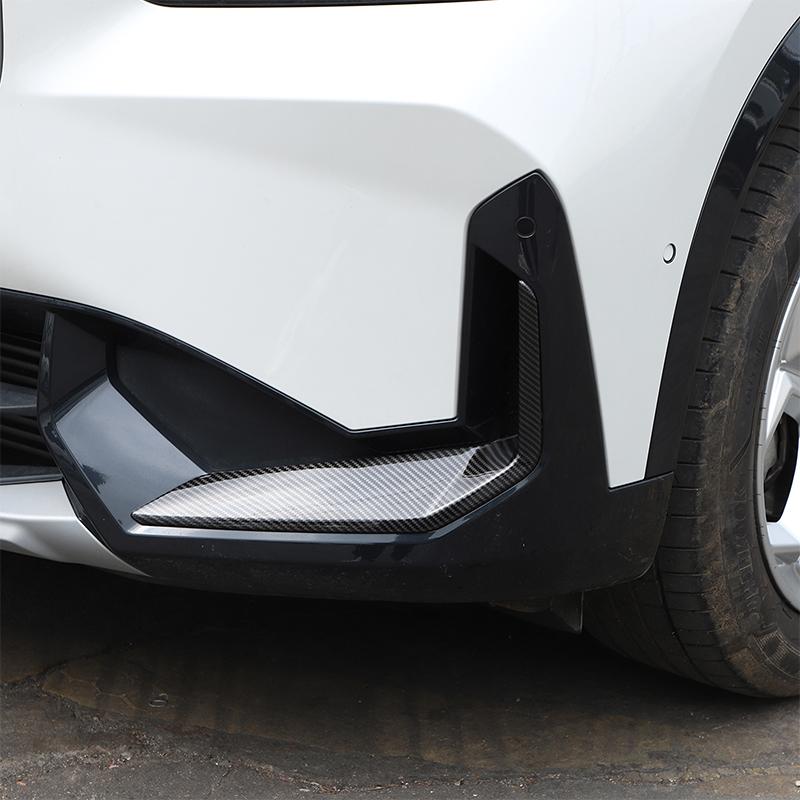 ABS Carbon fiber/Black For BMW X1 iX1 U11 2026 2026 Car Front Bumper Side Molding Cover Trim Accessories