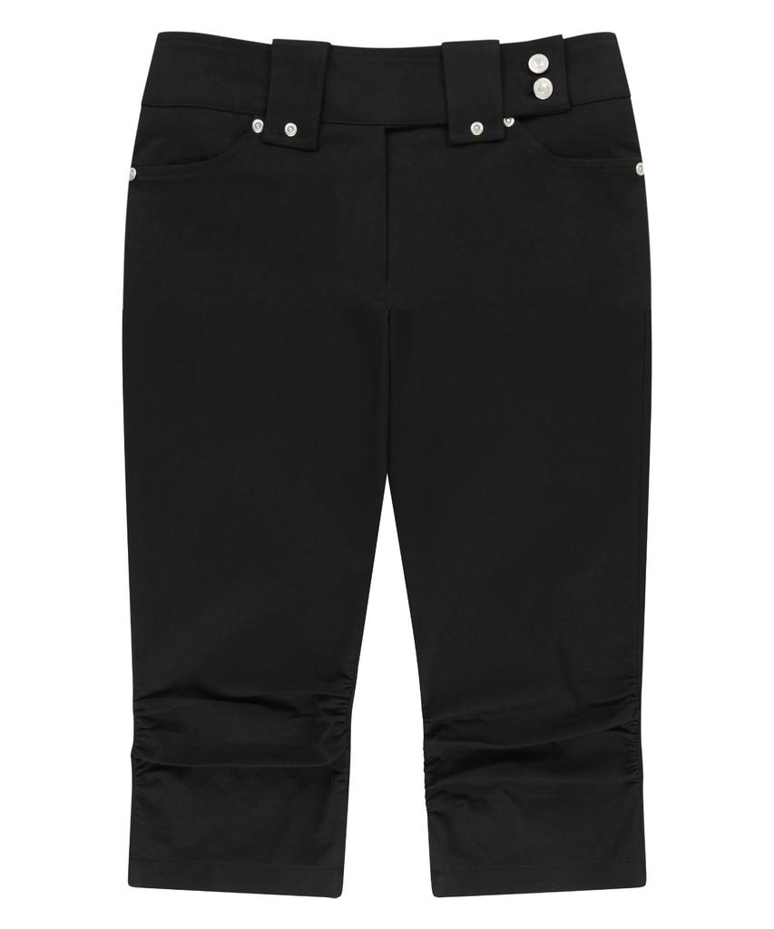 Podeowedeo Shirred Capri Pants (Black)