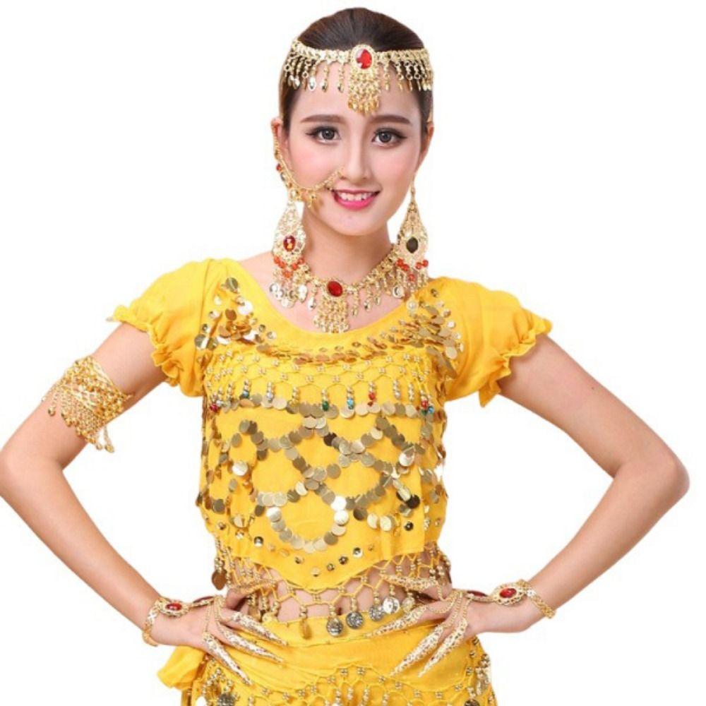 Bohemian Style Sequins Head Chain Indian Dance Design Performance Hair Accessory For Belly Dance