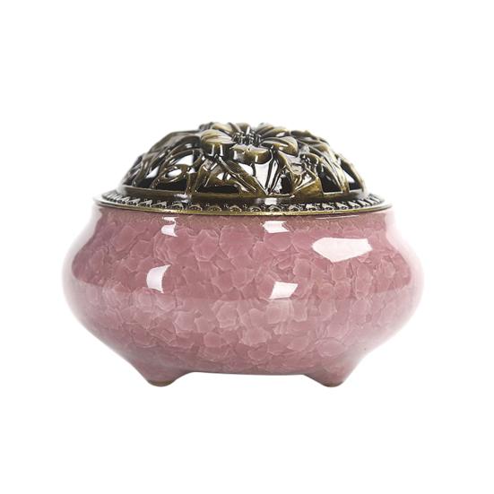Vintage Ceramic Incense Burner Holder Meditation Buddhist Zen Censer Home Decor