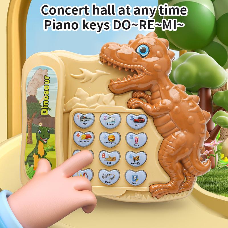 Dinosaur Story Machine Mengqu Cartoon Early Education Telephone Parent-Child Interactive Play Children'S Toys