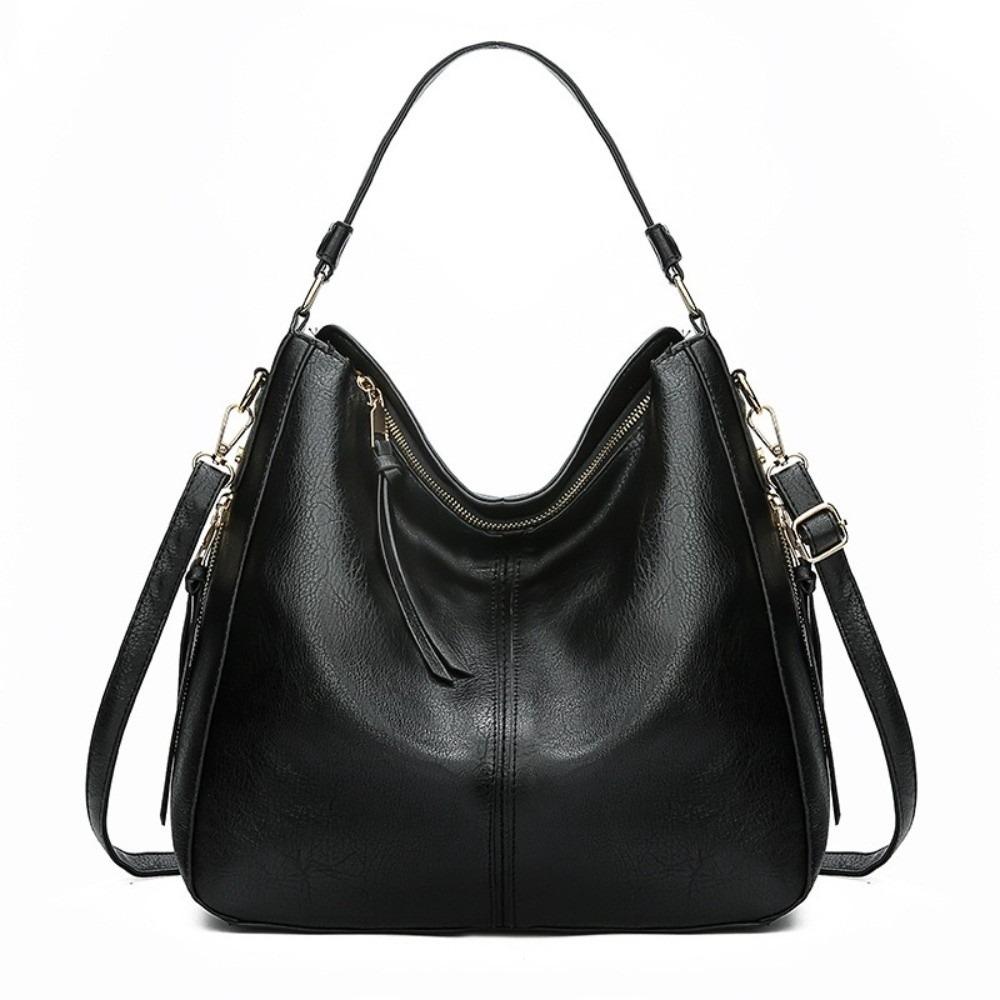PU Leather PU Leather Handbags Large Capacity Casual Style Leather Shoulder Bag Simple Design Shoulder Strap