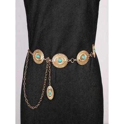 Řetízek na pas, koňské oko, etnický styl, retro dekorace na pásek kalhot, řetízkový pas