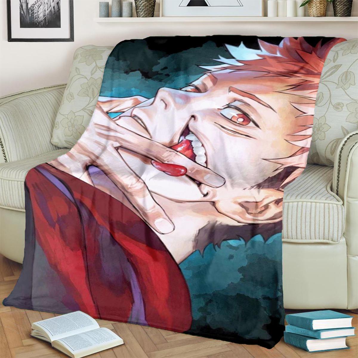 

Jujutsu Kaisen Cozy Blanket Warm Flannel for Bedrooms, Sofas, Beds, Chairs, Picnics, Travel 75x90cm