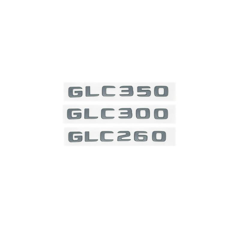 Mcnky6 3D ABS Chrome/Black Letters Emblem for Mercedes GLC X253 - GLC260/GLC300/GLC350/GLC220d/GLC350e 4MATIC Trunk Logo Sticker