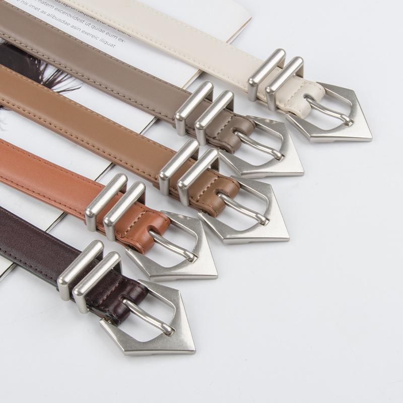 Genuine Leather Belt Cowhide with Jeans Casual Pants Belt Women Fashion Versatile Belt