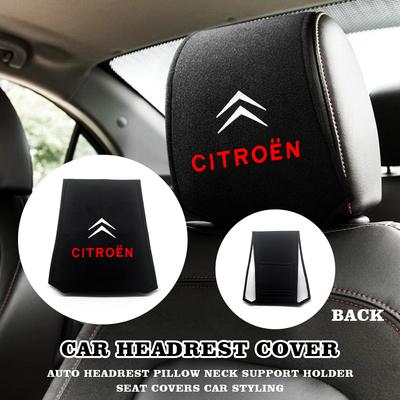 Car Headrest Cover Cotton Neck Pillow Case for Citroen C4l Saxo C Elysee DS 6 Picasso Cactus Picasso Berlingo Anti-dust Interior