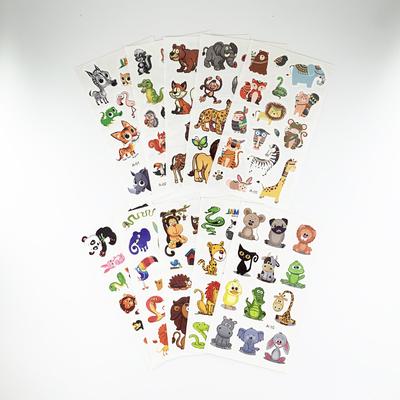 10 Sheets/Set Fake Tattoo Stickers Cartoon Animal Temporary Tattoos for Kids Arms Body DIY Waterproof Tattoo