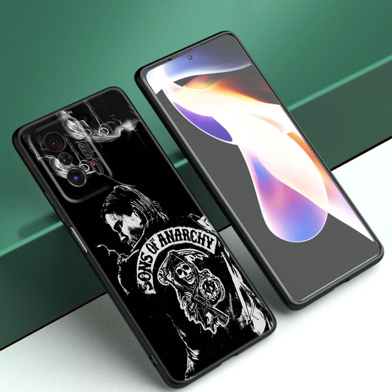 Sons of Anarchy TV Black Silicone Phone Case For Xiaomi Mi 9 SE 8 10T 11 12 13 Lite 9T 11T 12S 12T 13T 14 Pro 5G NE 11i 12X