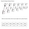 50Pcs Stainless Steel Quick Lock Snap Spring Clamp Buckle Lure Drop Rigs Safety Connector Bait Hook for Fishing - Strengthened