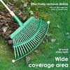Telescopic Metal Rake Adjustable Retractable Leaves Rake Gardening Tool for Lawn Yard 18.8 Inch Wide Shrub Rake Tool for Leaves
