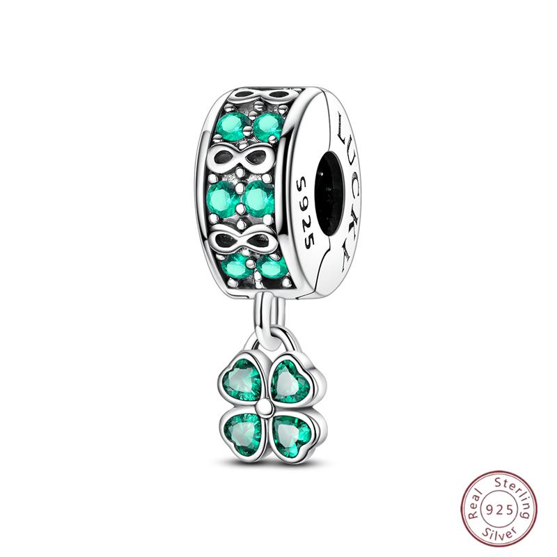 New Original Copper Beaded Bow Charm Blue Beads For Women Exquisite Diy Birthday Jewelry Gifts