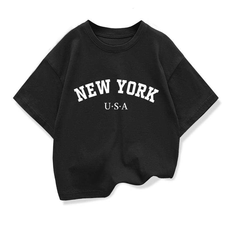 Summer Baby Boy Clothes Kid Girls Casual Tops New York Printed T-shirts Children Fashion O-Neck Short Sleeve Top