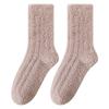 Soft Plush Socks - Winter Thickened and Padded To Keep Warm Mid-calf Socks That Don't Shed Fibers. Autumn and Winter Sleeping Floor Socks.
