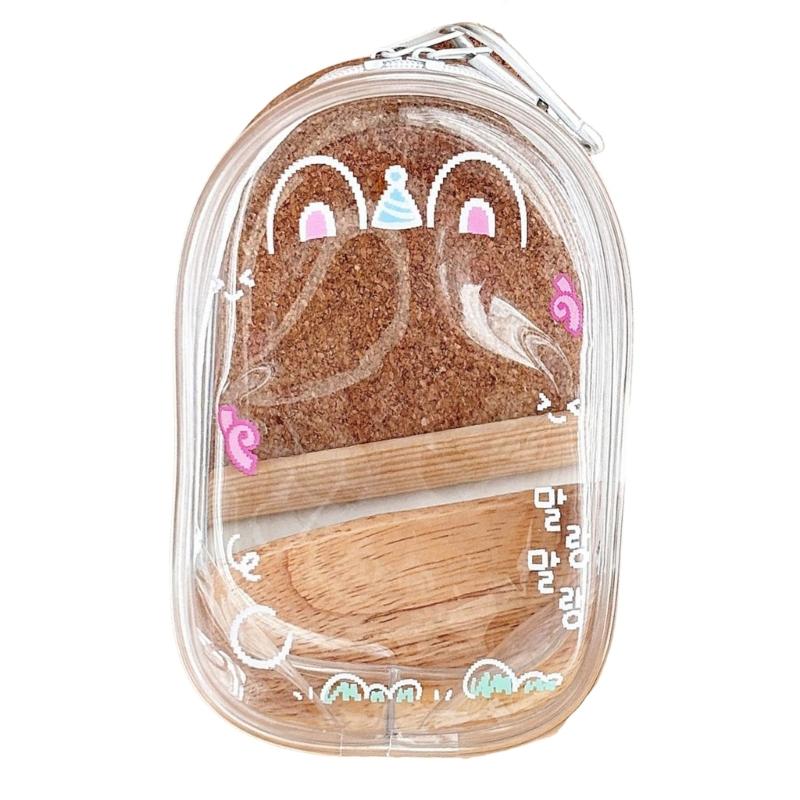 Transparent PVC Keychain Doll Storage Pouch For Mini Figures Toys School Accessories Kids Teens Travel Organizer