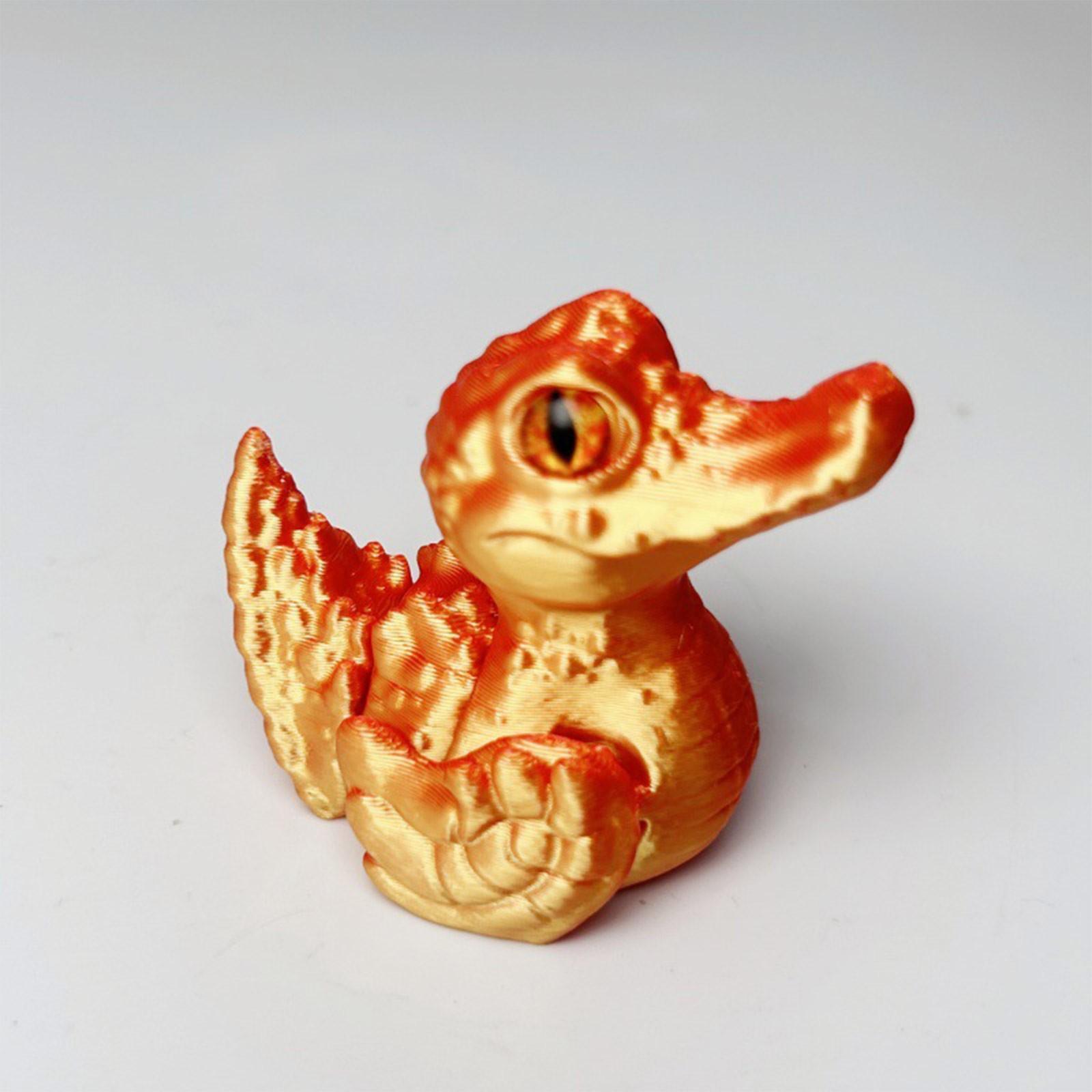 

Подарок-сюрприз в виде животного, напечатанный на 3D-принтере, для друзей, детей, пар One Size шафрановый