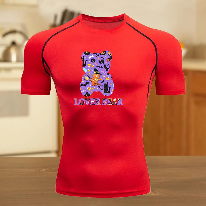 

Мужская компрессионная футболка для бега, графическая спортивная летняя быстросохнущая футболка для тренажерного зала, фитнес-костюм, толстовка, эластичный топ, футболка XXXL
